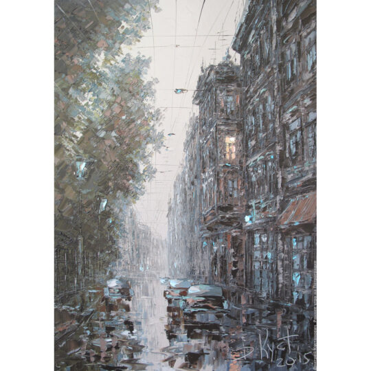 Художник Дмитрий Кустанович. Раннее утро на Петроградке