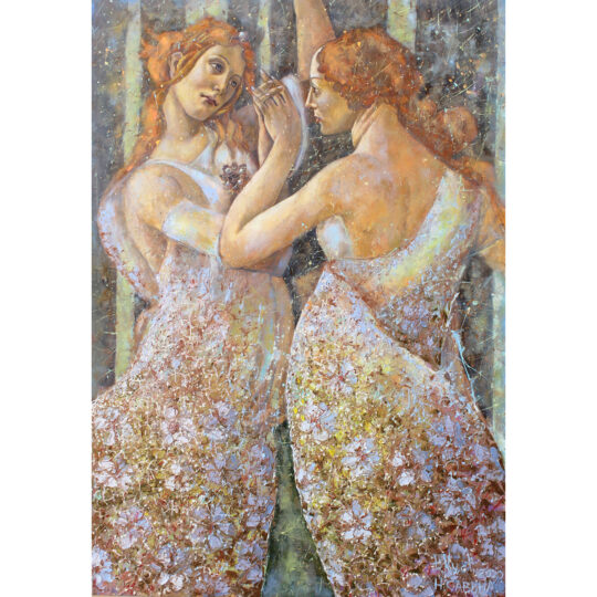 Художники Дмитрий Кустанович и Наталия Савина-Кустанович. Картина «Аdorare Botticelli». Из серии «Платье»